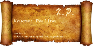 Krucsai Paulina névjegykártya